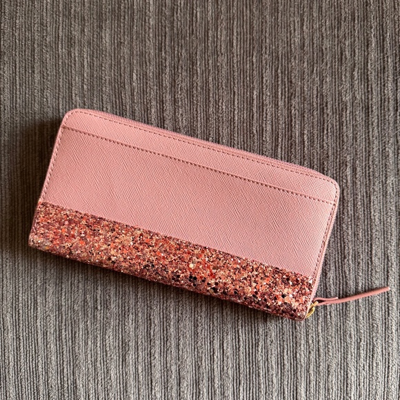 Pink Glitter Kate Spade Wallet - Picture 2 of 3